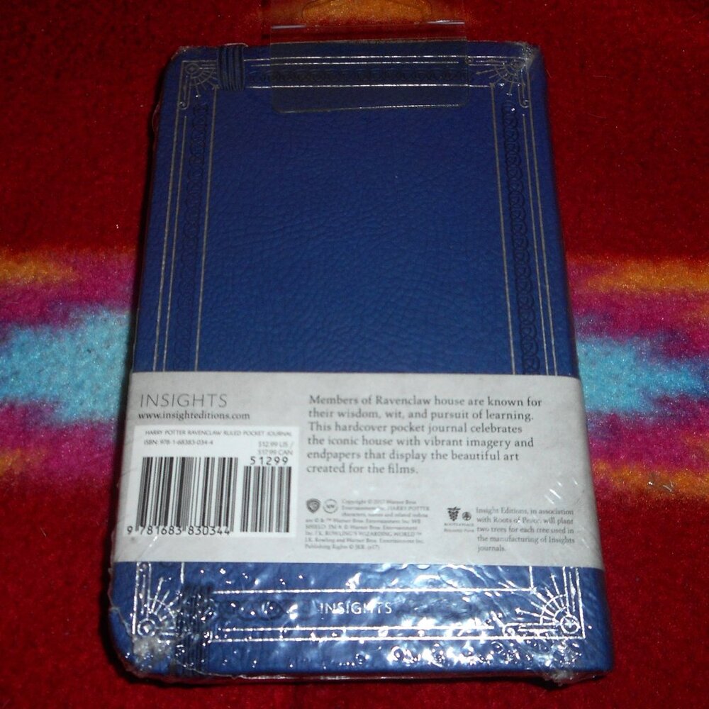 Harry Potter RAVENCLAW Ruled Pocket Journal 192 Pages Blue Hardcover New! - Picture 3 of 4